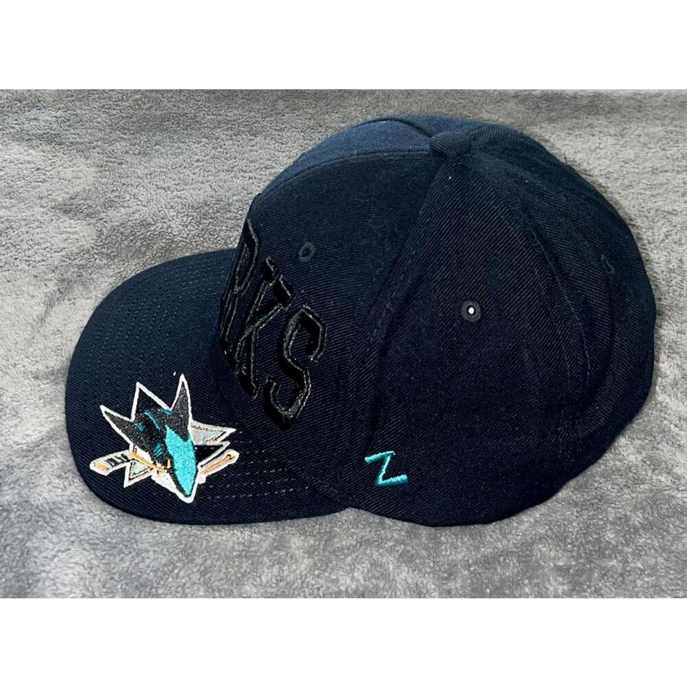 San Jose Sharks NHL  Zephyr Snapback Hat Cap Black